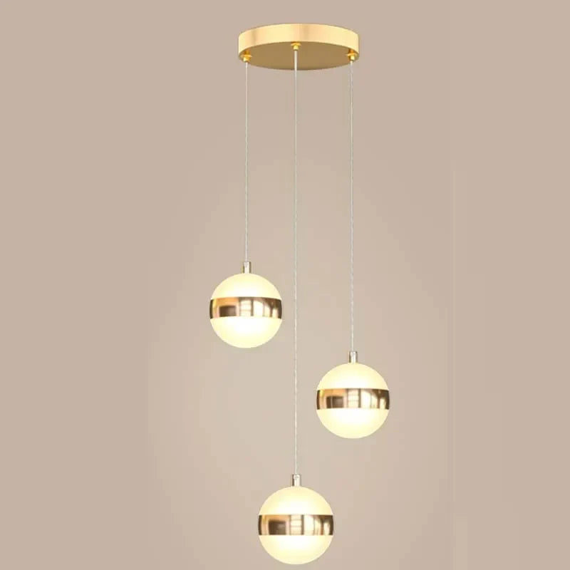 Gold Acrylic Staircase Chandelier