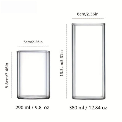 Decorbites™ Kreatives Quadratisches Glas-Kaltgetränke-Becher – Große Kapazität für Eiskaffee und Milchtee