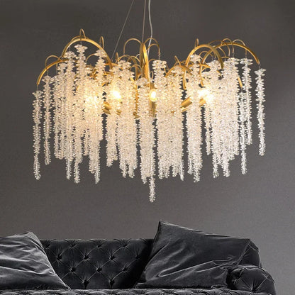 DecorBites™ Crystal LED Chandeliers: Luxury Ceiling Pendant Lighting for Home, Dining, and Living Spaces