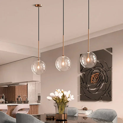 Decorbites™ Klar-Glas-Kugelleuchter-Hängeleuchte für Esszimmer-Schlafzimmer-Dekor-Beleuchtung