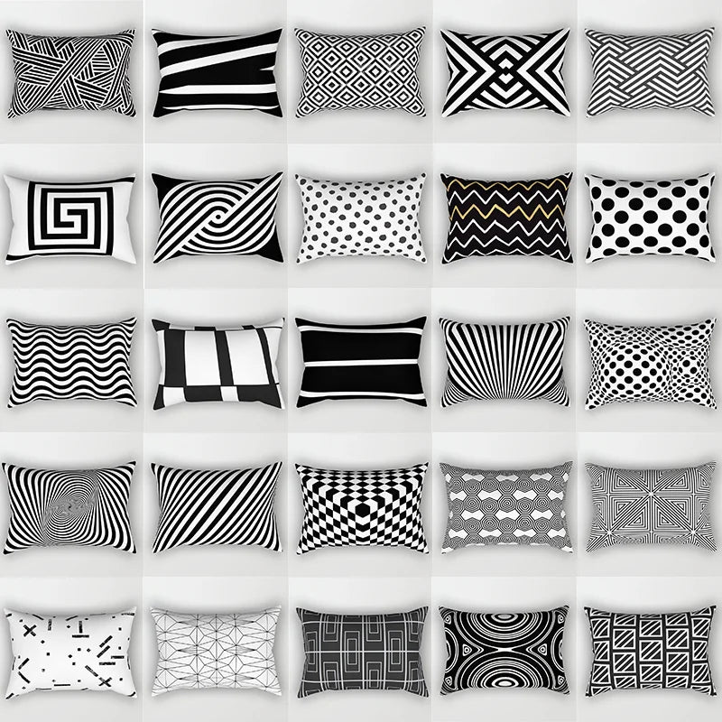 Decorbites™ Geometrisches Wellenlinien-Taljen-Kissenbezug-Set