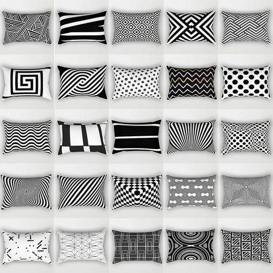 Decorbites™ Geometrisches Wellenlinien-Taljen-Kissenbezug-Set