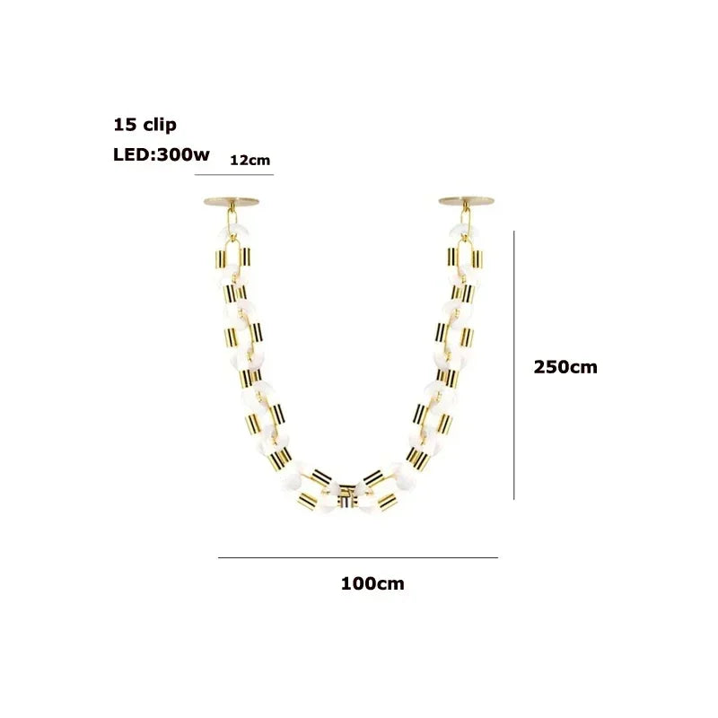 Decorbites™ Kristall-Goldkette-Hängelampe Deckenleuchte für die Hausdekoration