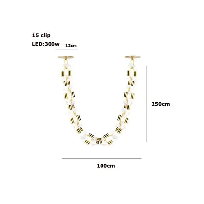 Decorbites™ Kristall-Goldkette-Hängelampe Deckenleuchte für die Hausdekoration