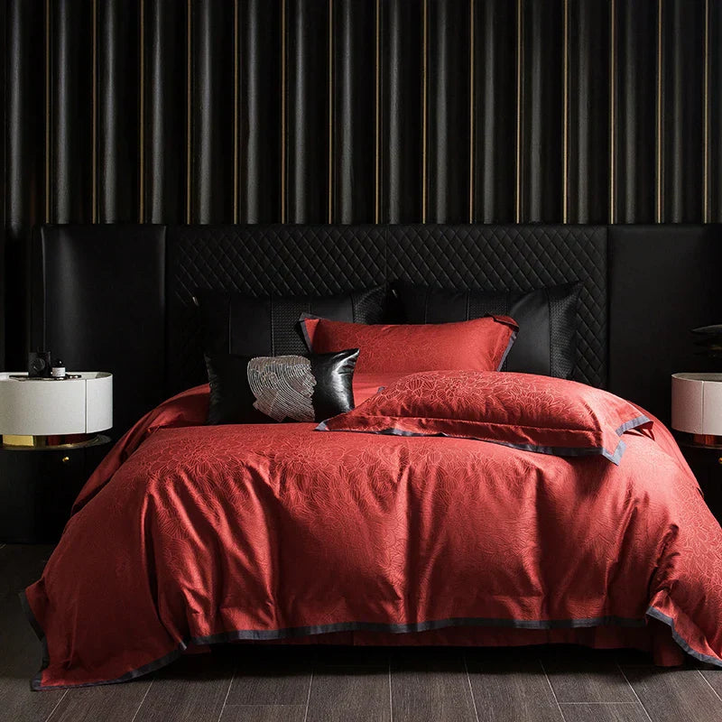 Dark Grey Cotton Bedding Set
