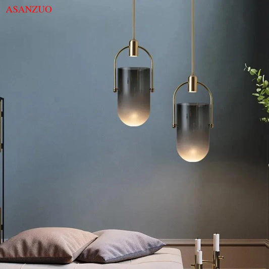 Decorbites™ Gradient-Glas-Pendentleuchte: Moderne nordische Hängelampe für Beleuchtung im Schlafzimmer, Wohnzimmer, Esszimmer und Dekoration