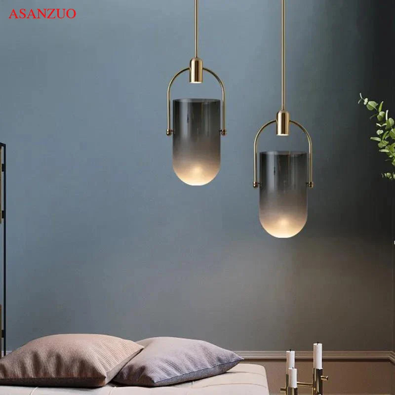 Decorbites™ Gradient-Glas-Pendentleuchte: Moderne nordische Hängelampe für Beleuchtung im Schlafzimmer, Wohnzimmer, Esszimmer und Dekoration