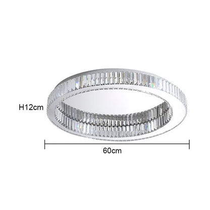 DecorBites™ Crystal LED Chrome Ceiling Light Stainless Steel Art Lighting