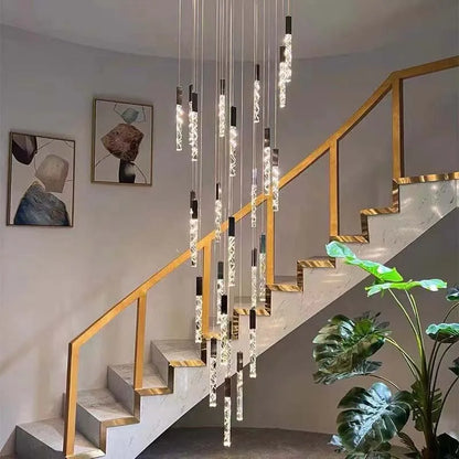 Decorbites™ Kristall-LED-Kronleuchter: Moderner Luxus-Treppenhaus- und Wohnzimmer-Hängeleuchte