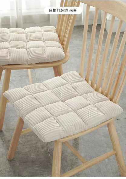 Decorbites™ Samtstoff-Kissen: Karo-Gestricktes Verdicktes Bürostuhl-, Esszimmerstuhl-, Sofa- oder Bodensitzkissen
