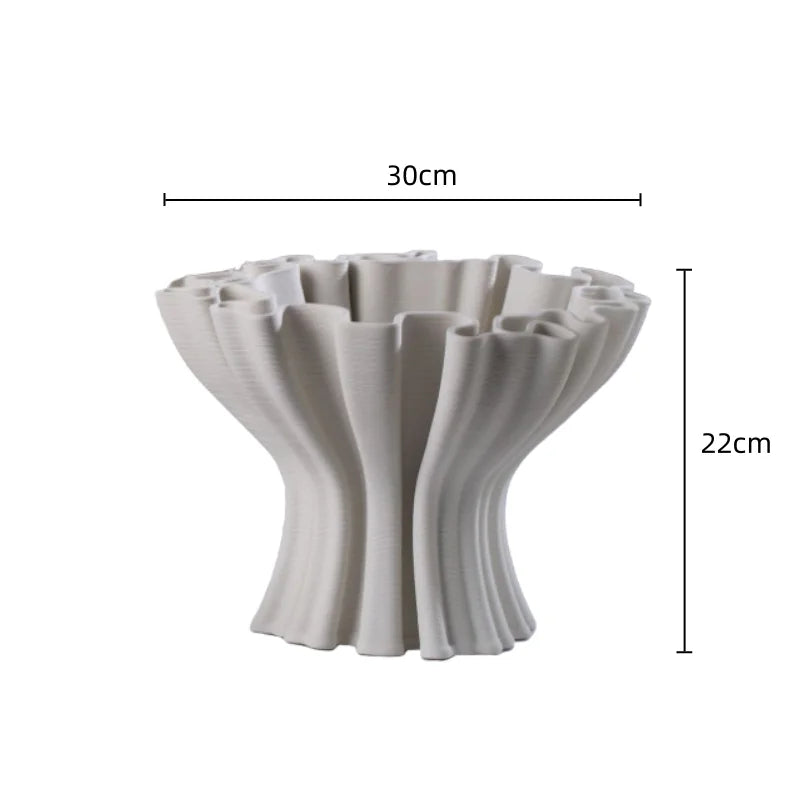 DecorBites™ Geometric Ceramic Flower Pot Sculpture Home Decor