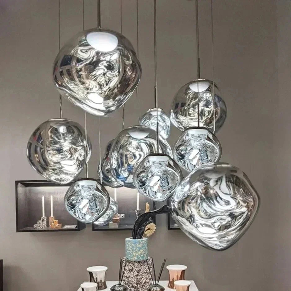 Decorbites™ Lava-Glas-LED-Kronleuchter-Hängeleuchte Moderne Innen-Hängelampe für die Hausdekoration