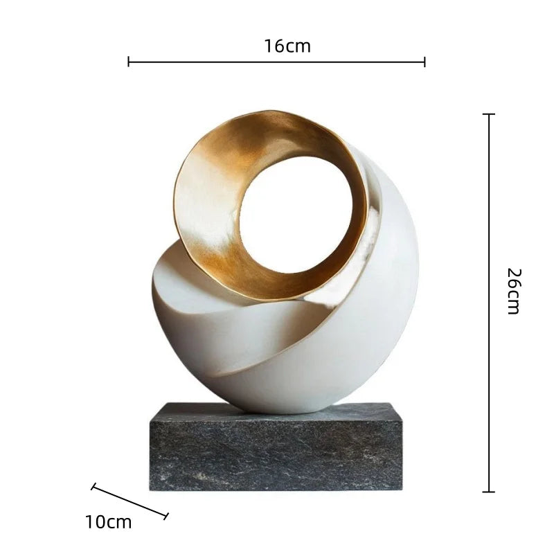 Gold Resin Geometric Figurines