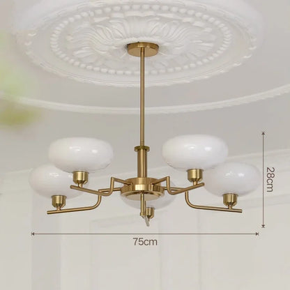 DecorBites™ Glass Ball Pendant Chandelier LED Lamp for Modern French Bedroom
