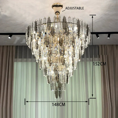 Decorbites™ LED-Blätter-Leuchter: Moderne Wohnzimmer-Dekor-Beleuchtung für Duplex-Drehtreppen