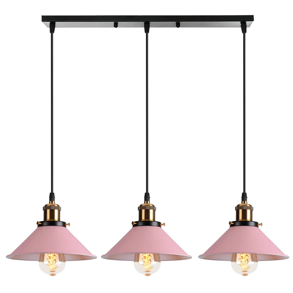 Decorbites™ Industrielle Nordische Pendelleuchten mit Mehrfarbiger Lampenschirm für Küche und Esszimmer