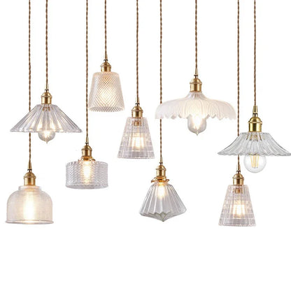 Nordic Glass Pendant Light in Brown and Polished Chrome