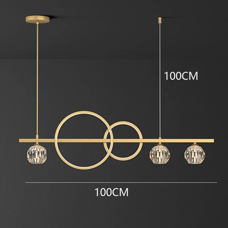 Decorbites™ Kristall-Leuchter: Moderne Luxus-Pendelleuchte für Wohnzimmer, Esszimmer, Decken-Dekoration