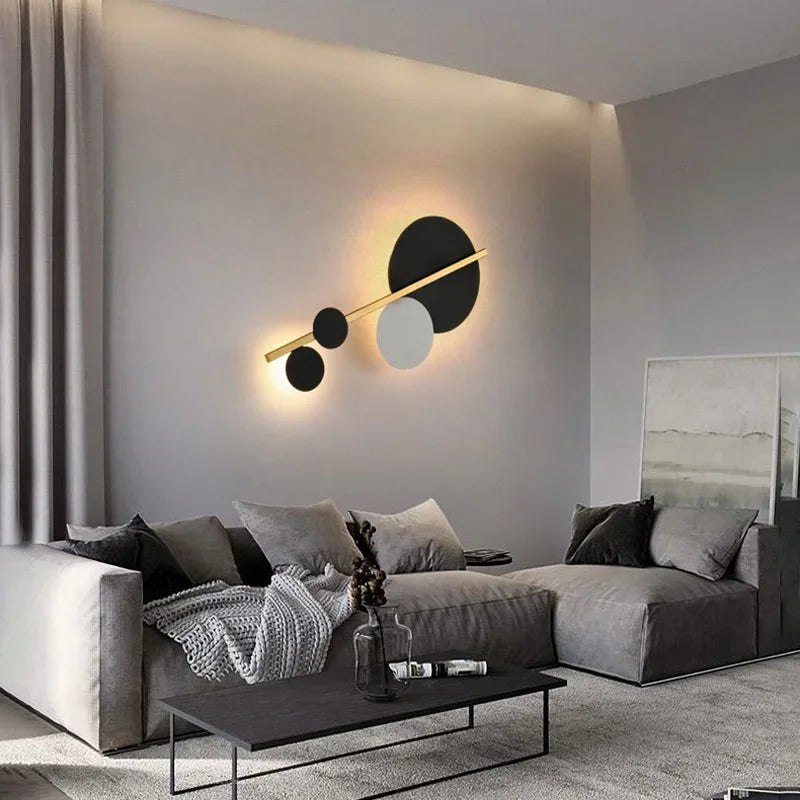 Decorbites™ LED-Wandleuchte Modern Nordisch Minimalistisch Schwarz Weiß Schlafzimmer Wohnzimmer