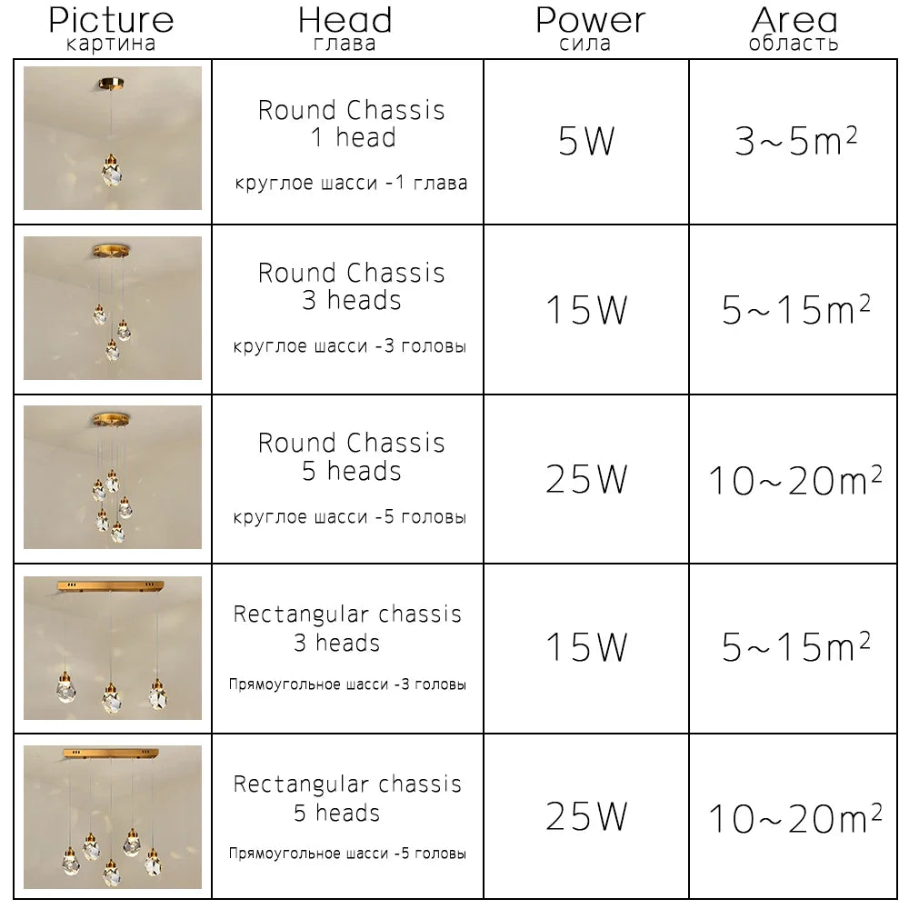 Decorbites™ K9-Kristall-Esszimmer-Lüster: Golddraht-Hängelampen für Schlafzimmer, Balkon, Barraum