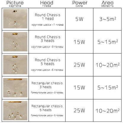 Decorbites™ K9-Kristall-Esszimmer-Lüster: Golddraht-Hängelampen für Schlafzimmer, Balkon, Barraum