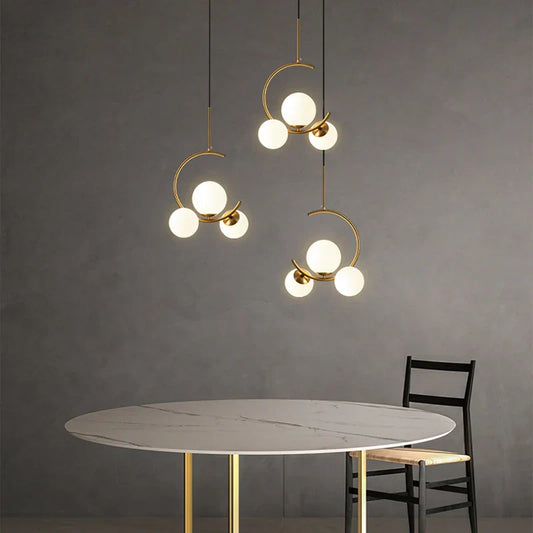 Decorbites™ Glasball-LED-Kronleuchter für Esszimmer, Küche, Schlafzimmer, Bar