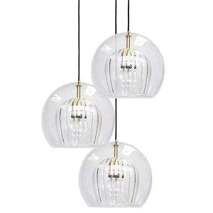 DecorBites™ Gold Glass Ball Pendant Light for Dining Room & Bedroom Decor