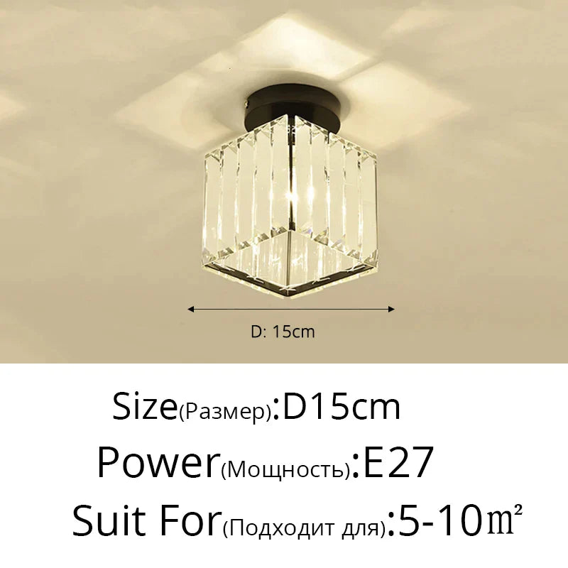 DecorBites™ Crystal Glass Nordic LED Chandelier for Modern Indoor Lighting