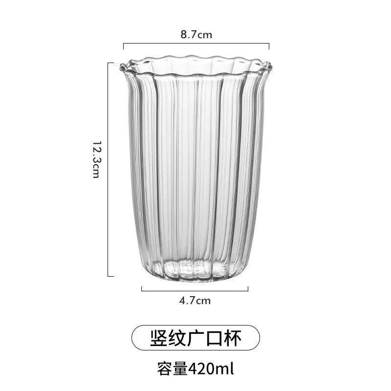 Decorbites™ Glas-Kaffeetassen-Set für Tee, Bier, Saft – Hitzebeständige transparente Becher