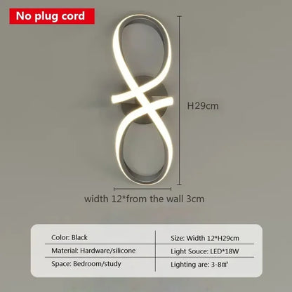 Decorbites™ Gold Nordic LED Wandlampe für Schlafzimmer, minimalistischer Eingangsbereich und Flur