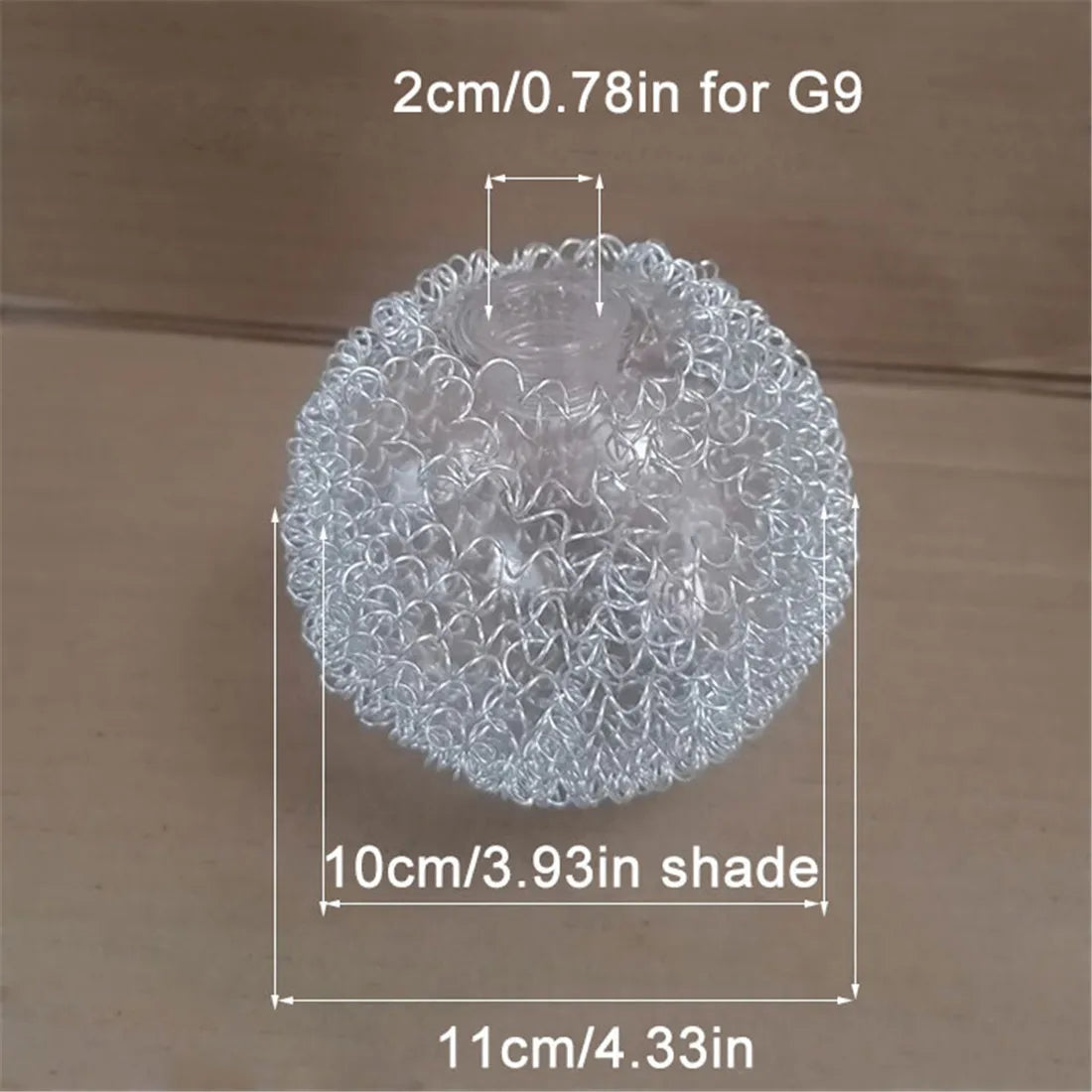 Decorbites™ Glas-Lampenschirm mit Aluminiumdraht für G9-Birnenabdeckung und 20 mm Loch