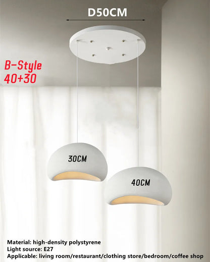 Decorbites™ Handgefertigte Wabi-Sabi-Hängeleuchte Moderne LED-Pendellampe für nordisches Restaurant-Insel
