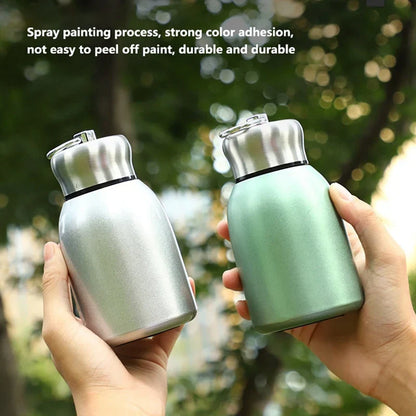 DecorBites™ 300ml Mini Coffee Vacuum Flask Stainless Steel Travel Water Bottle