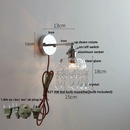 Decorbites™ Kristall-LED-Wandleuchte – Moderne nordische Wohnzimmer-Nachttischlampe
