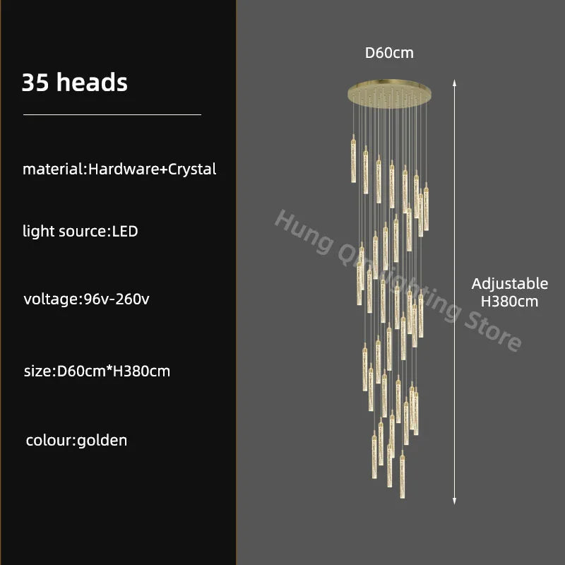 Decorbites™ Kristall-Leuchter: Moderne Luxus-Pendantbeleuchtung für die Hausdekoration