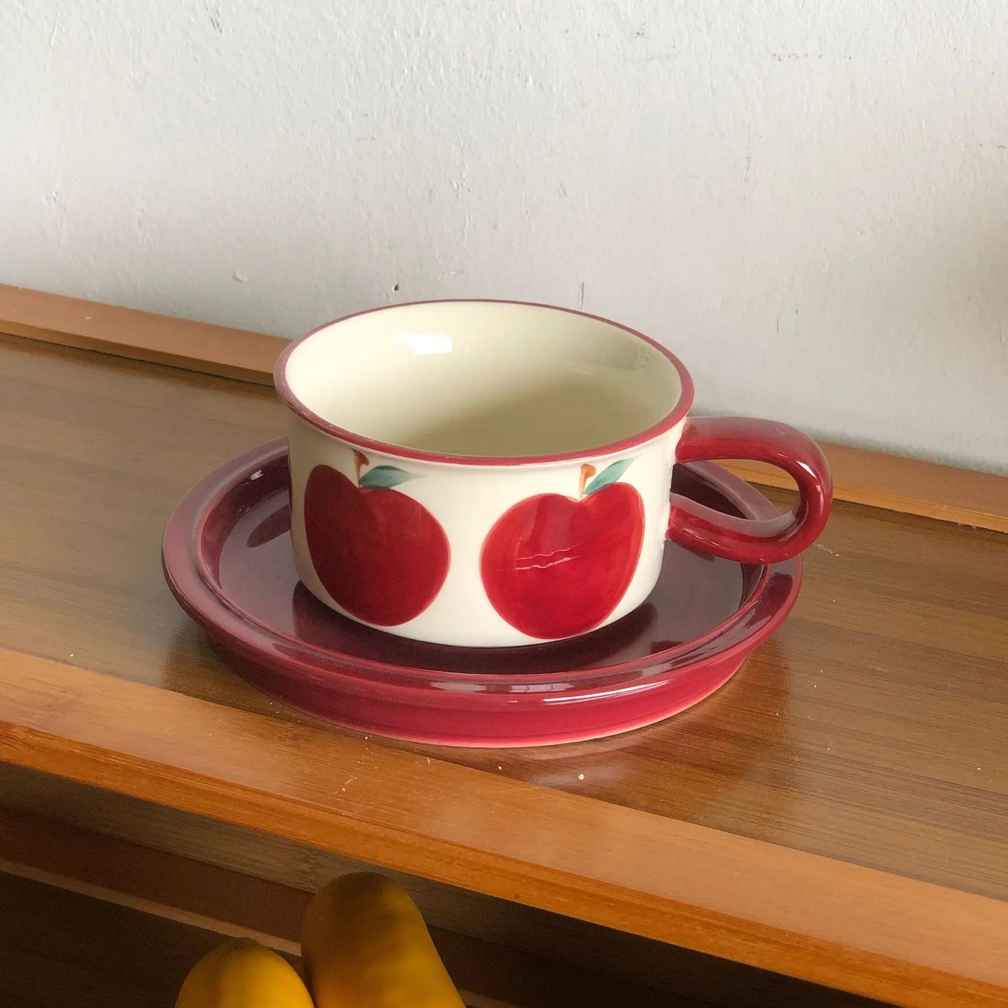 DecorBites™ Fruits Pattern Porcelain Coffee Mug Set for Dining Table and Afternoon Tea
