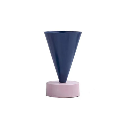 DecorBites™ Geometric Triangle Vase: Metallic Colored Flower Arrangement Terrarium & Home Decor