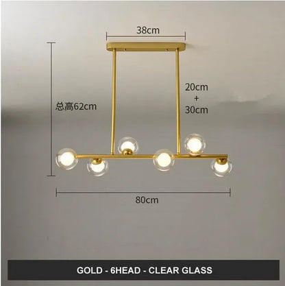 Decorbites™ Glas-Kugeln-Kronleuchter: Stilvolle Hängebeleuchtung für Esszimmer, Küche und Büro