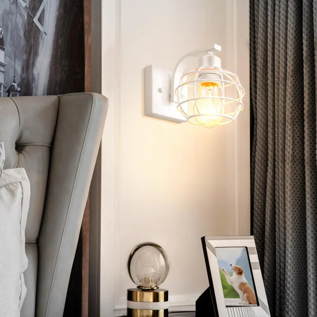 Decorbites™ Industrielles Vintage LED Wandlicht Eisenkäfig Applike Innenbeleuchtung