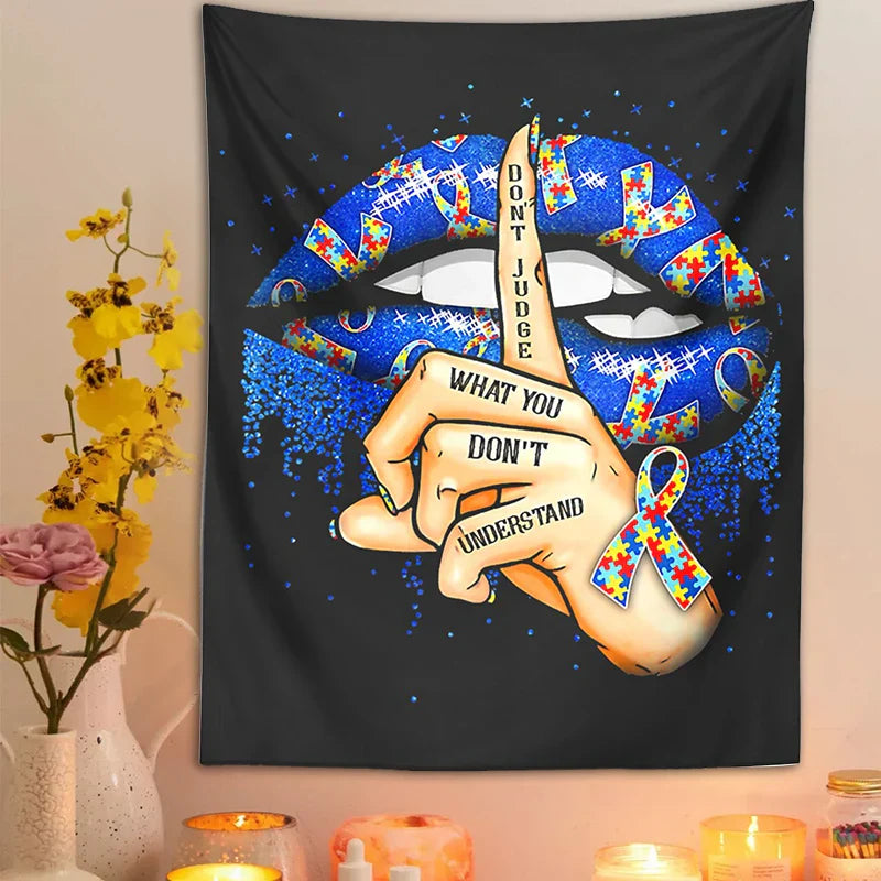 Decorbites™ Abstraktes psychedelisches Wandteppich-Hippie-Boho-Kunst-Heimdekoration