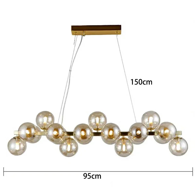 DecorBites™ Glass Ball LED Pendant Lights for Home Decor and Luminaires
