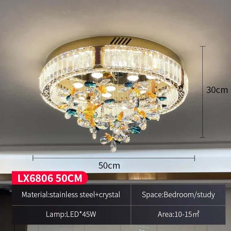 DecorBites™ Crystal Flower LED Ceiling Light - Modern Home Decor.