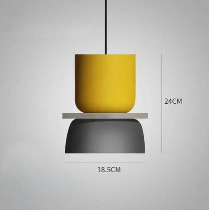 Macaron Acrylic Pendant Light With Iron Shade