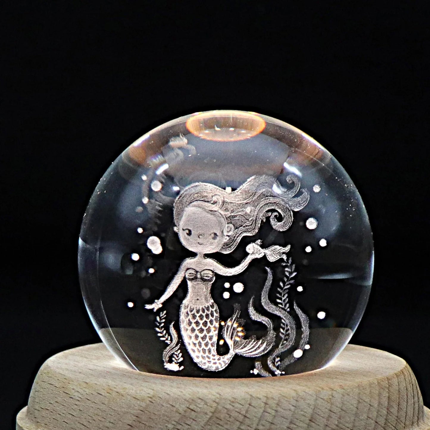 DecorBites™ Crystal Ball Music Box: Rotating Light Projection, Birthday & Valentine's Day Gift