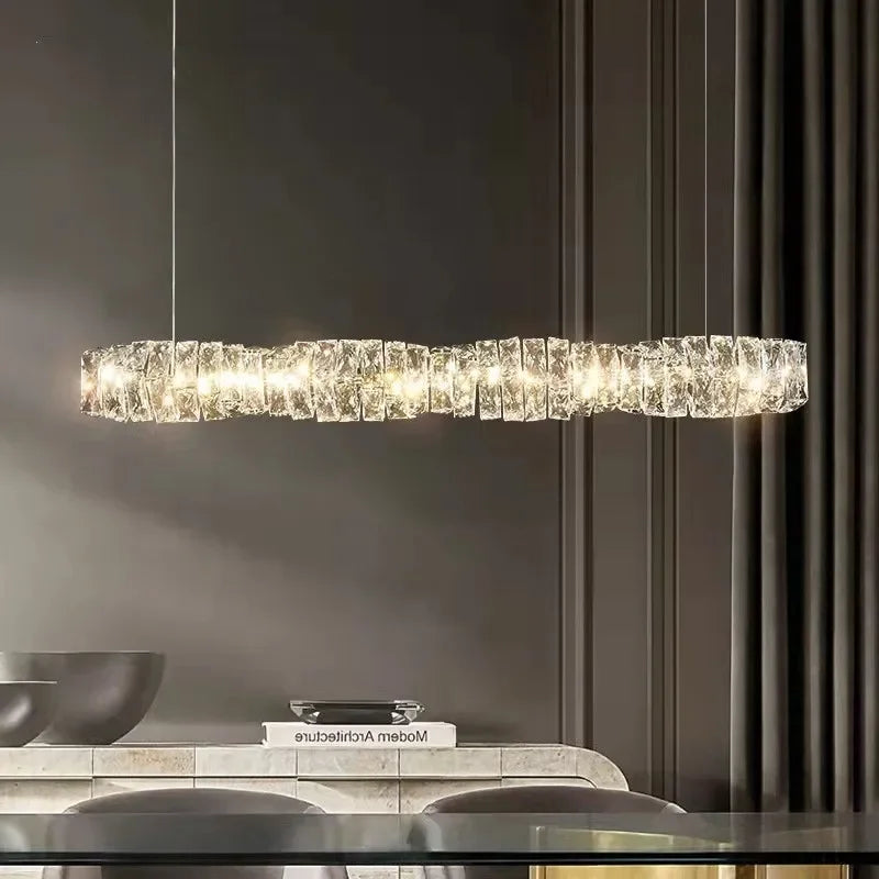 Decorbites™ Kristall-LED-Pendantleuchten | Dimmbare Ring-Hängeleuchte | Moderne Luxus-Dekorleuchten