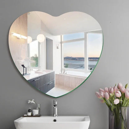 Decorbites™ Herzförmiger Acryl-Splittersicherer Wandspiegel-Dekor für Schlafzimmer, Wohnzimmer