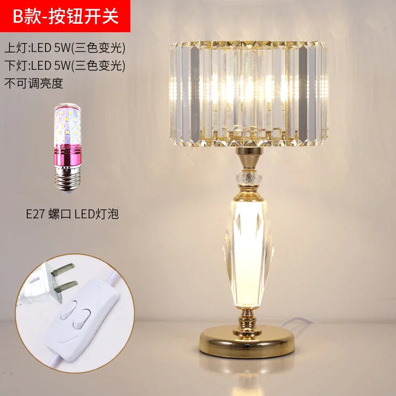 DecorBites™ Crystal Desk Lamp: Modern High-End Decorative Bedside Light
