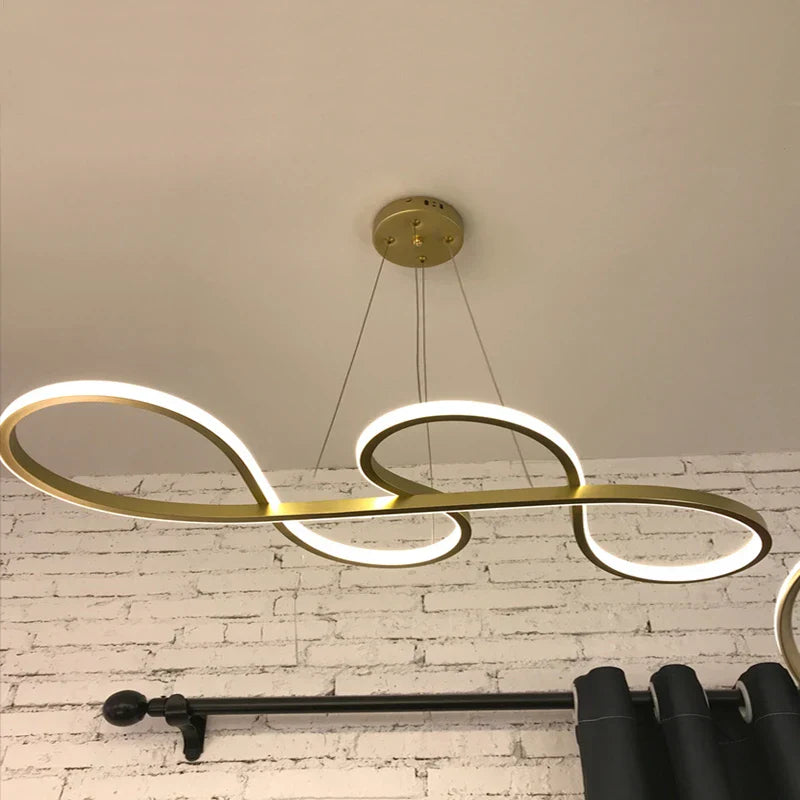 Decorbites™ Gold LED Kronleuchter: Moderner nordischer Pendelleuchter für Esszimmer, ideal für Küche, Bar, Büro.