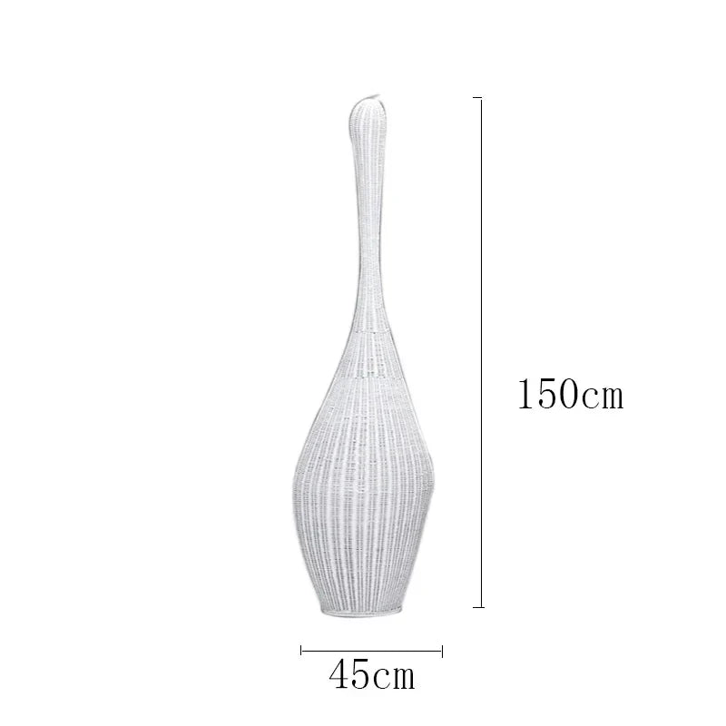 Decorbites™ Bambus-Bodenleuchte: Einzigartige Rattan-Lampe für Wohnzimmer, Schlafzimmer und Teehäuschen-Dekoration