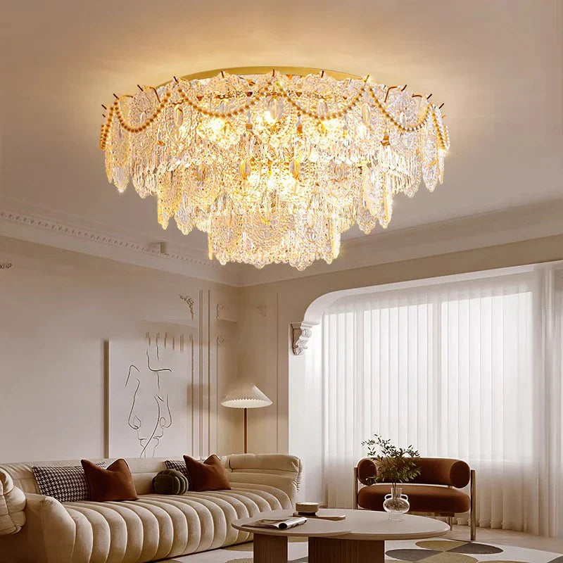 Decorbites™ Gold Perlenanhänger-Kronleuchter – Dekoration für Wohnzimmer & Schlafzimmer